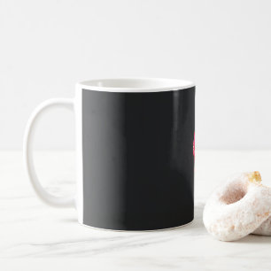 Drei rosa Blume mit schwarzem Hintergrund Kaffeetasse
