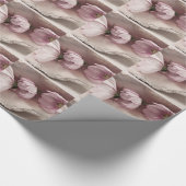 Drei rosa Kosmos Geschenkpapier (Ecke)