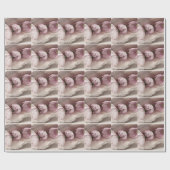 Drei rosa Kosmos Geschenkpapier (Flach)