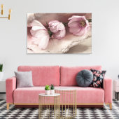Drei rosa Kosmos Leinwanddruck (Insitu (Wohnzimmer))