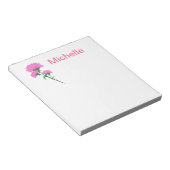 Drei rosa Nelken Notizblock (angewinkelt)