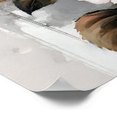 Drei rosa Rosen Blumengestein Modernes Poster (Ecke)