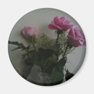 Drei rosa Rosen Magnet