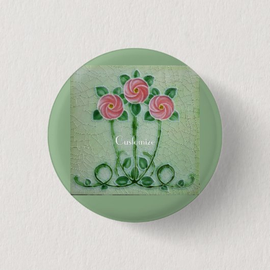 Drei rosa Roses Thunder_Cove Button (Vorderseite)