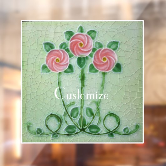 Drei rosa Roses Thunder_Cove Fensteraufkleber (Blatt 2)