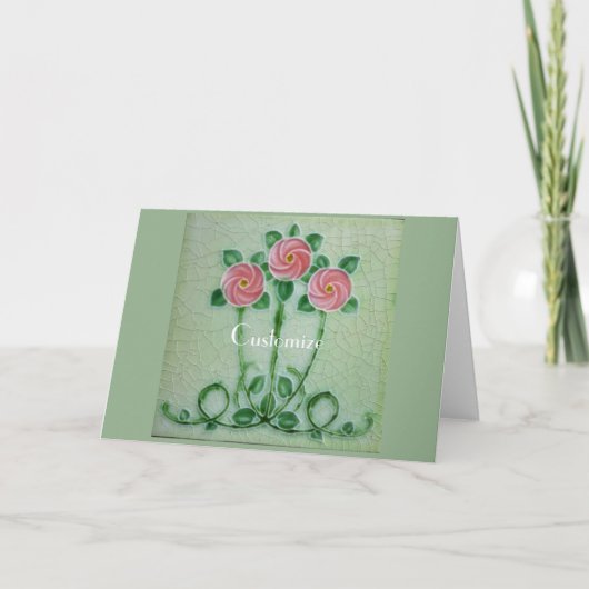 Drei rosa Roses Thunder_Cove Karte (Vorderseite)