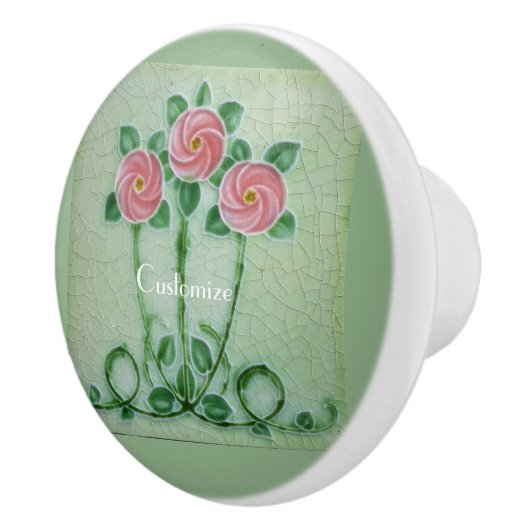 Drei rosa Roses Thunder_Cove Keramikknauf (Rechts)