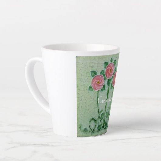 Drei rosa Roses Thunder_Cove Milchtasse (Linke Ecke)