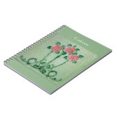 Drei rosa Roses Thunder_Cove Notizblock (Linke Seite)