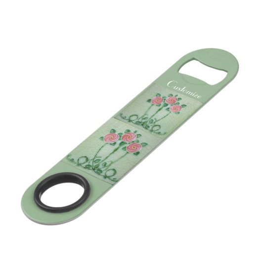 Drei rosa Roses Thunder_Cove Speed Flaschenöffner (Vorderseite Schrägansicht)