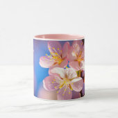Drei rosa Sakura-Blüten Tasse (Zentrum)