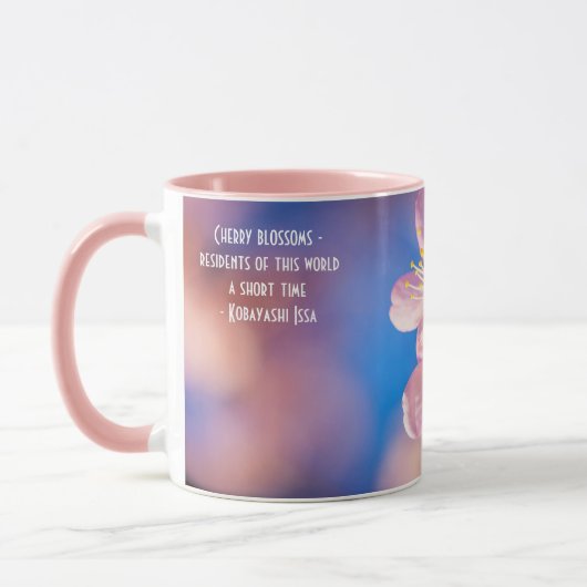 Drei rosa Sakura-Blüten Tasse (Links)