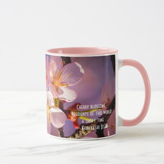 Drei rosa Sakura-Blüten Tasse (Rechts)