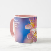 Drei rosa Sakura-Blüten Tasse (Vorderseite Links)