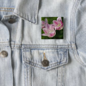 Drei rosa Tulpen Button (Beispiel)