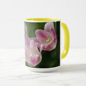 Drei rosa Tulpen Tasse (VorderseiteRechts)
