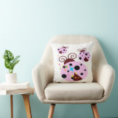 Drei rosa und schwarze Ladybude mit Sternen Kissen (Stuhl )