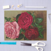 Drei Rose Blatt aus dem Katalog Seidenpapier (Handwerk)