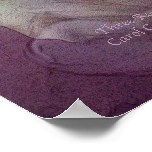 Drei Rose - Burgund - Fine Art Poster/Print Poster (Ecke)