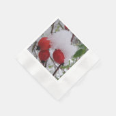 Drei Rosshügel mit Schneekappe Serviette (Ecke)