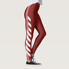 Drei Rot-gestreifte Leggings