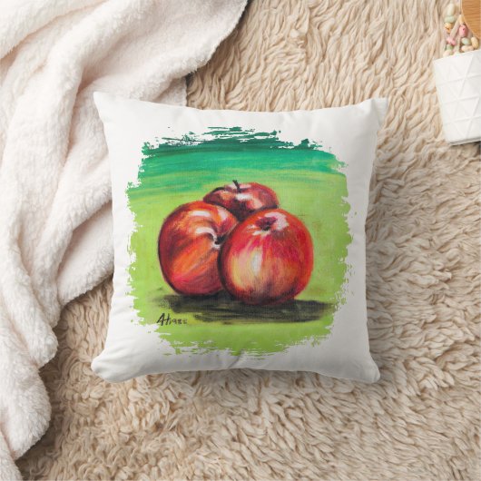 Drei rote Äpfel Kissen (Decke)