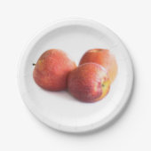 Drei rote Äpfel Pappteller (Vorderseite)