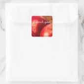 Drei rote Äpfel Quadratischer Aufkleber (Tasche)