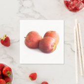 Drei rote Äpfel Serviette (Beispiel)