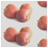 Drei rote Äpfel Stoff (Nahaufnahme)