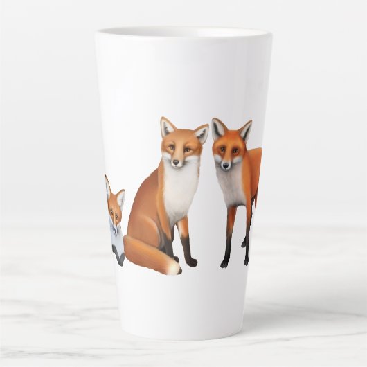 Drei rote Füchse Kunst Milchtasse (Vorderseite)