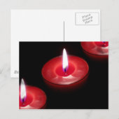 Drei rote Kerzen Postkarte (Vorne/Hinten)