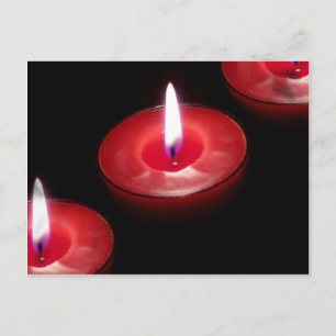 Drei rote Kerzen Postkarte