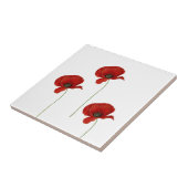 Drei rote Poppies Keramik Tile Fliese (Seite)