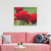 DREI ROTE ROSEN LEINWANDDRUCK (Insitu (Wohnzimmer))