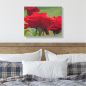 DREI ROTE ROSEN LEINWANDDRUCK (Insitu (Schlafzimmer))