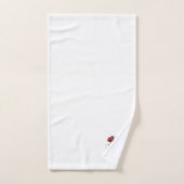 Drei rote und schwarze Ladybude mit Sternen Badhandtuch Set (Handtuch)