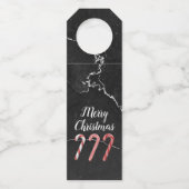 Drei rote und weiße Weihnachtskandy Canes Flaschenanhänger (Rückseite)