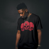 Drei Roter Skull T-Shirt