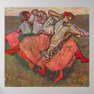 Drei russische Tänzer von Edgar Degas Poster