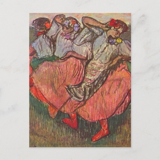 Drei russische Tänzer von Edgar Degas Postkarte (Vorderseite)