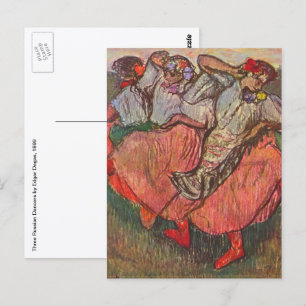 Drei russische Tänzerinnen von Edgar Degas Postkarte