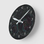 drei Samttulpen Runde Wanduhr (Winkel)
