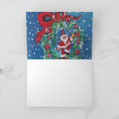 DREI SANTA / CHRISTMAS NACHT FEIERTAGSKARTE (Innenseite)