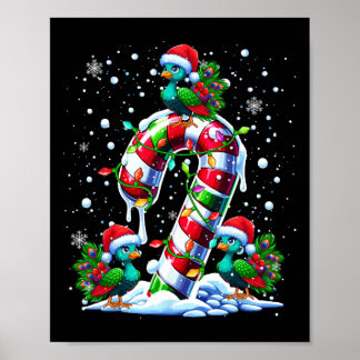 Drei Santa Peas auf Candy Cane Weihnachtskids Todd Poster