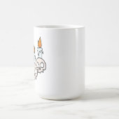 Drei Schädel mit brennenden Kerzen Kaffeetasse (Mittel)