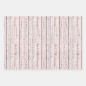 Drei Schattierungen aus rosa Knotty-Holz Geschenkpapier Set (Vorderseite 3)