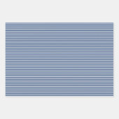 Drei Schattierungen mit blauen Streifen Geschenkpapier Set (Vorderseite)