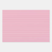Drei Schattierungen Rosa Streifen Geschenkpapier Set (Vorderseite)