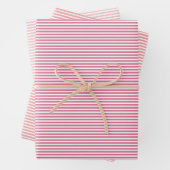 Drei Schattierungen Rosa Streifen Geschenkpapier Set (Beispiel)